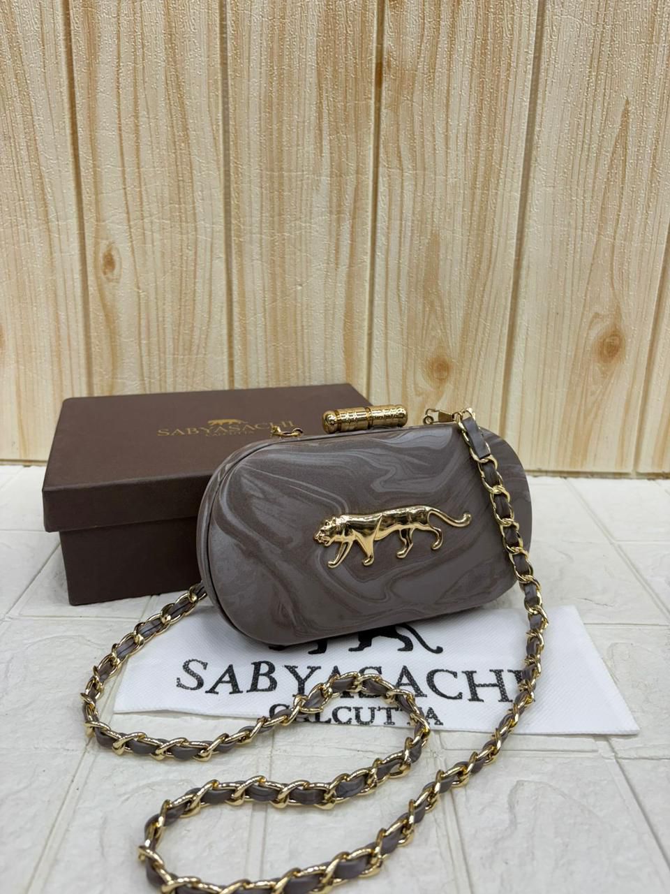 Abstract Grey Brown Sabya CFB - Indian Dress House 786