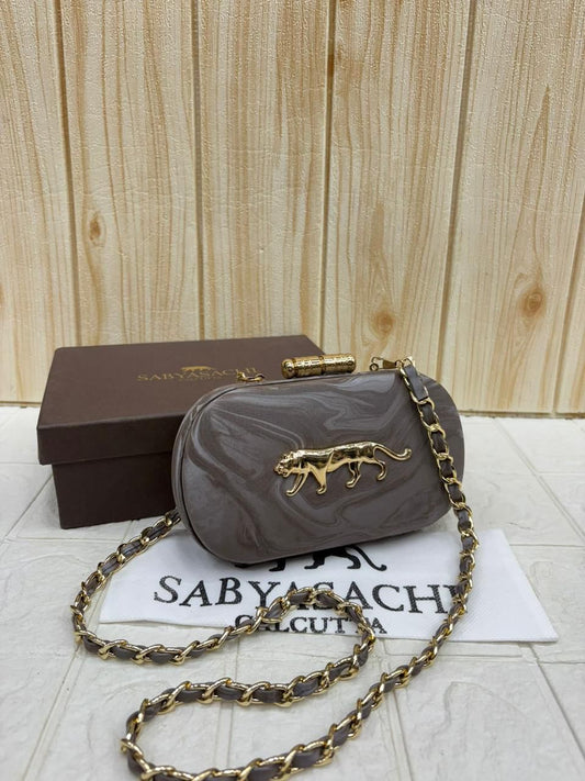 Abstract Grey Brown Sabya CFB - Indian Dress House 786