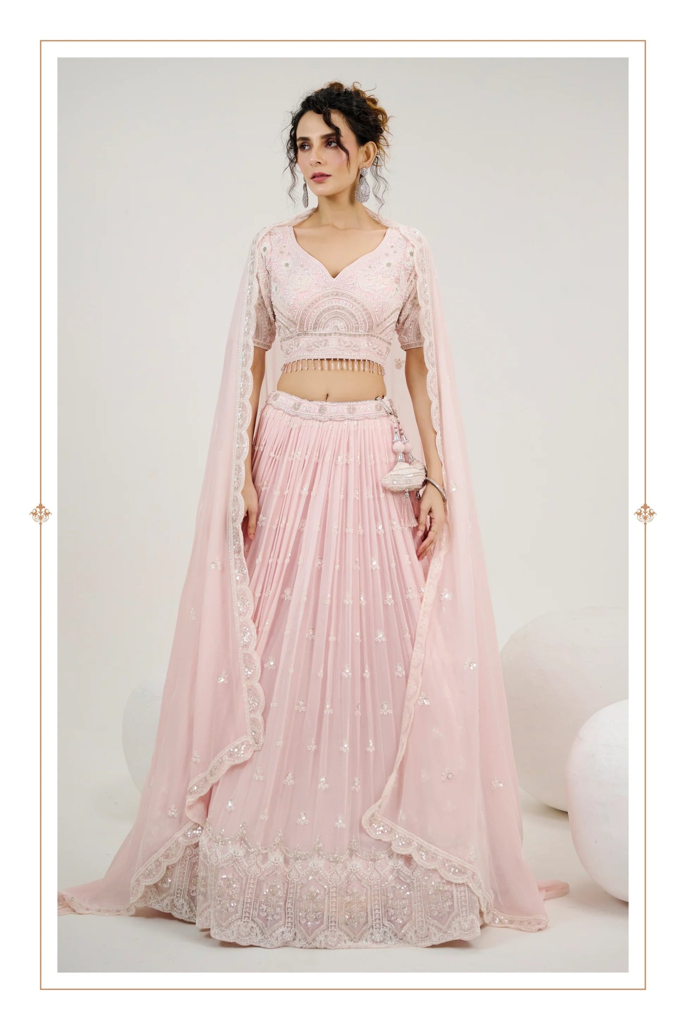 Baby Pink 1066 - B NWDL - Indian Dress House 786