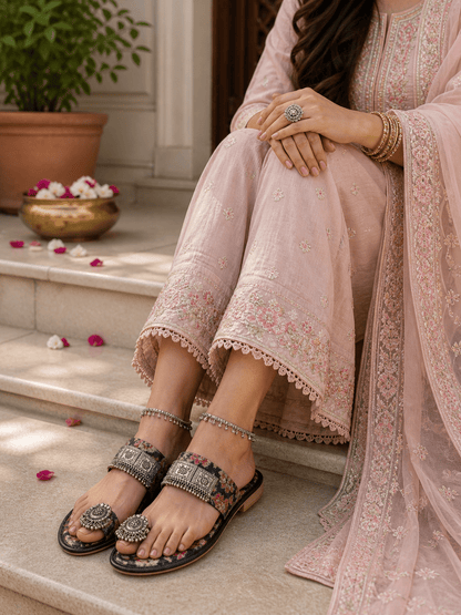Black Floral CHP - Indian Dress House 786