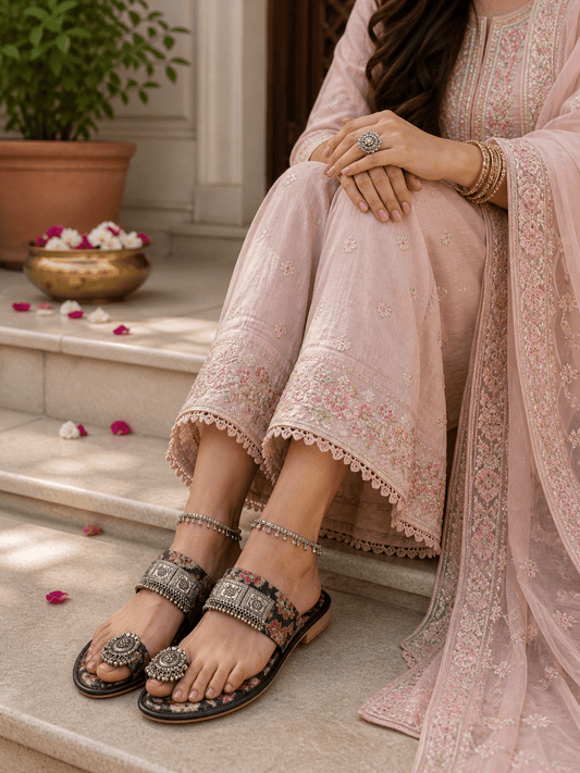 Black Floral CHP - Indian Dress House 786