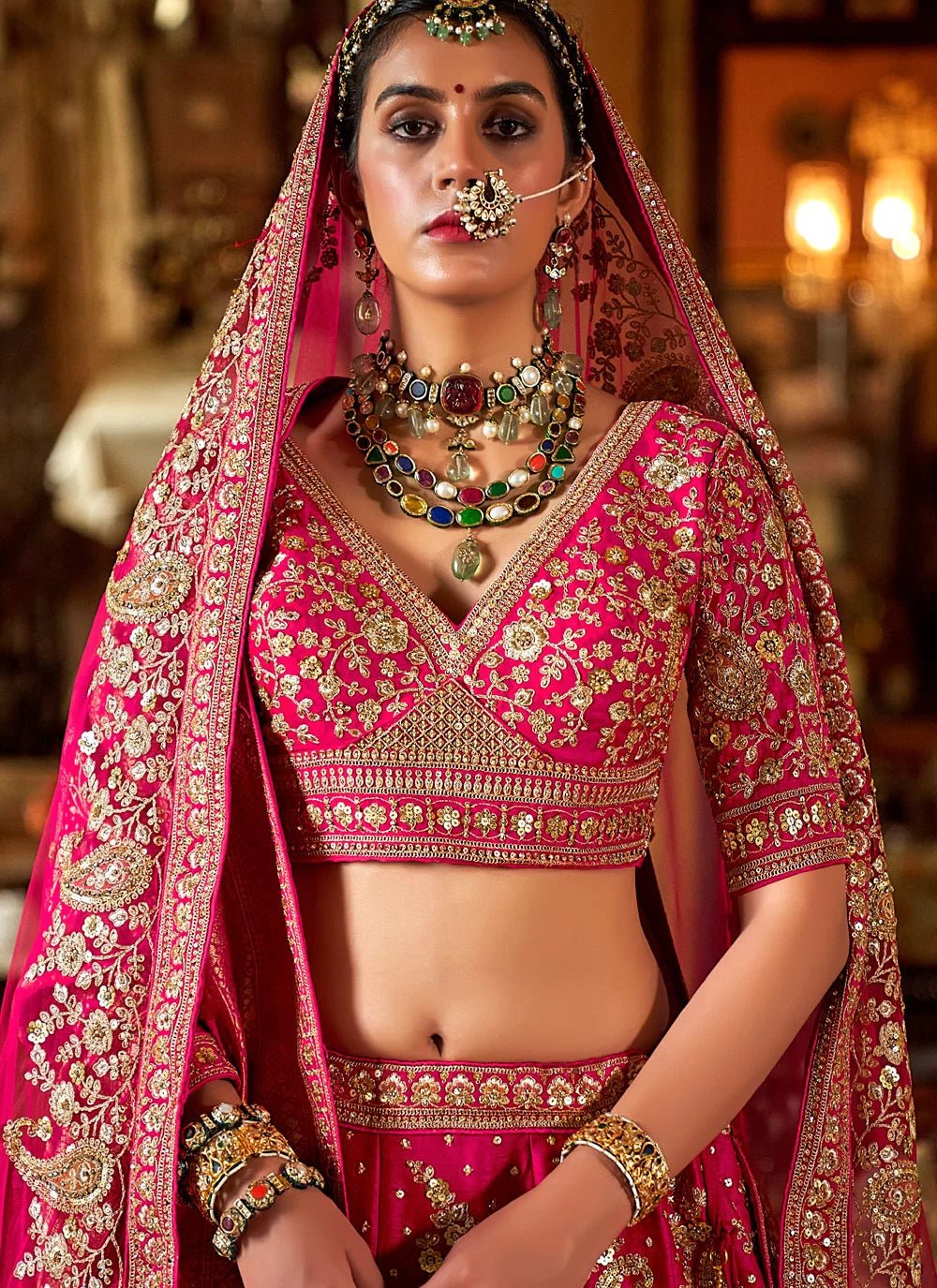 Breath Raking Fuschia MJL - Indian Dress House 786