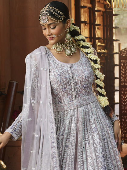 Breath Taking Heavy Jacket Style Gown SHIV - Indian Dress House 786