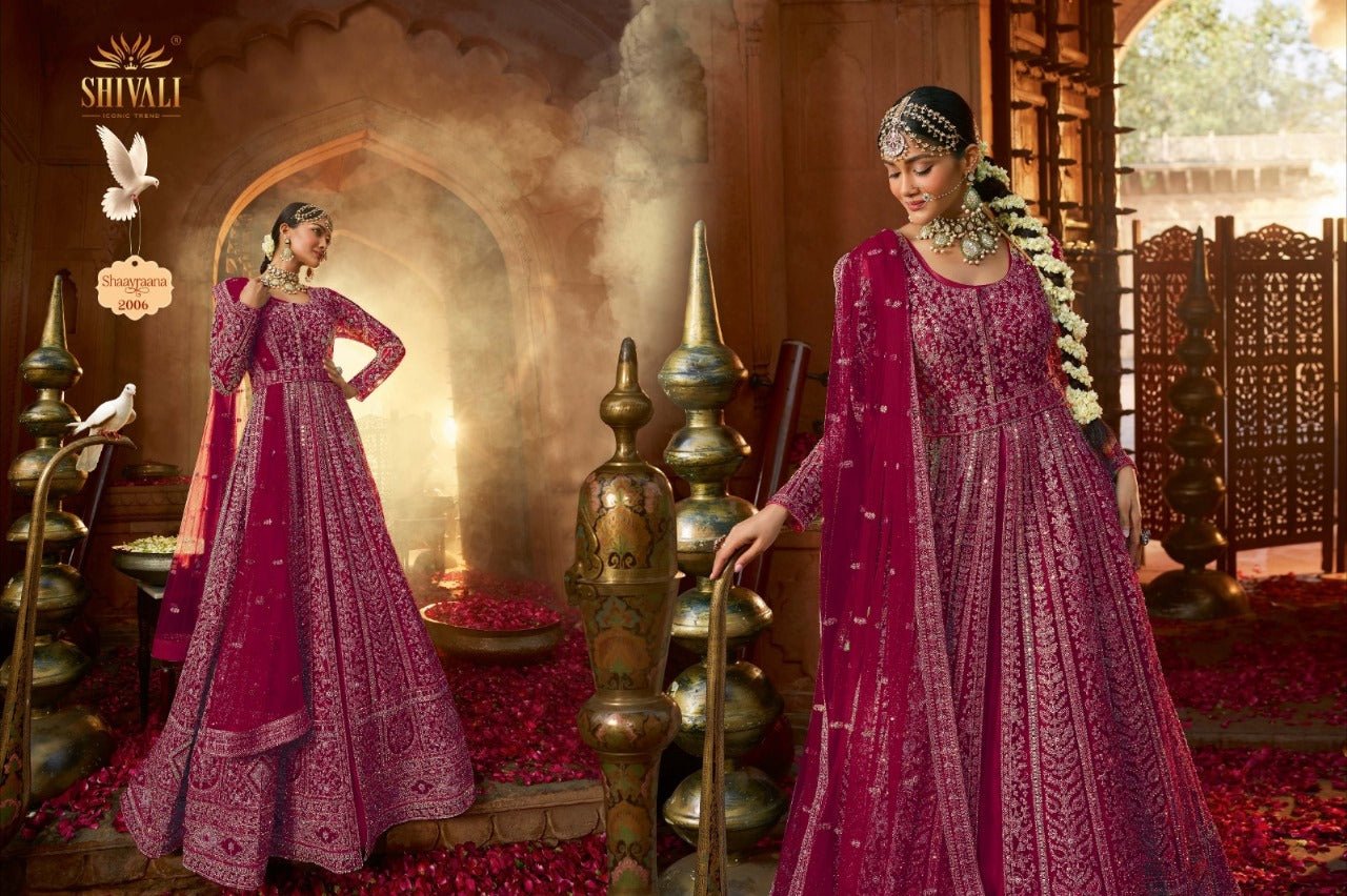 Breath Taking Heavy Jacket Style Gown SHIV - Indian Dress House 786