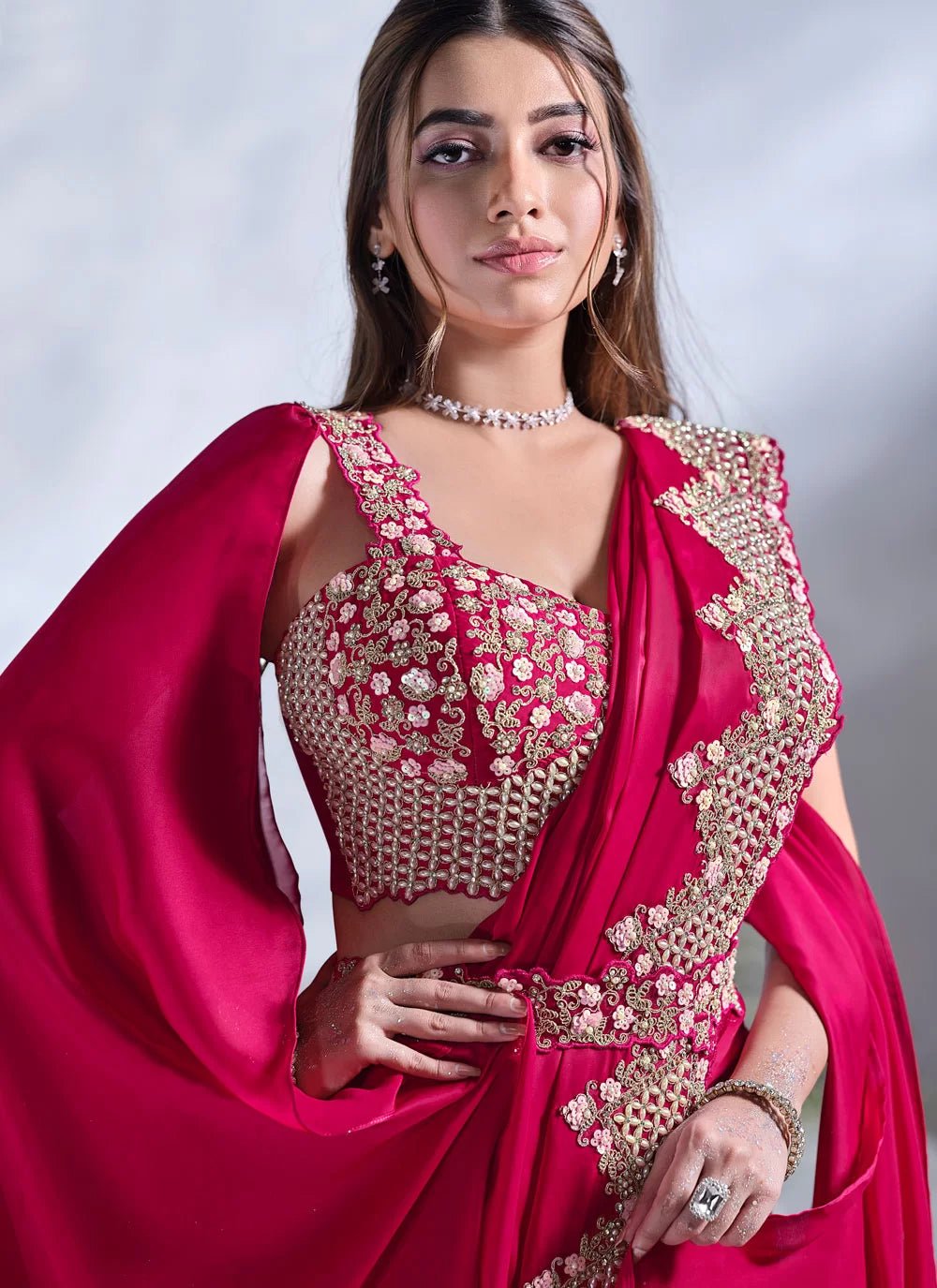 Breath Taking Rani Red MHSA - Indian Dress House 786