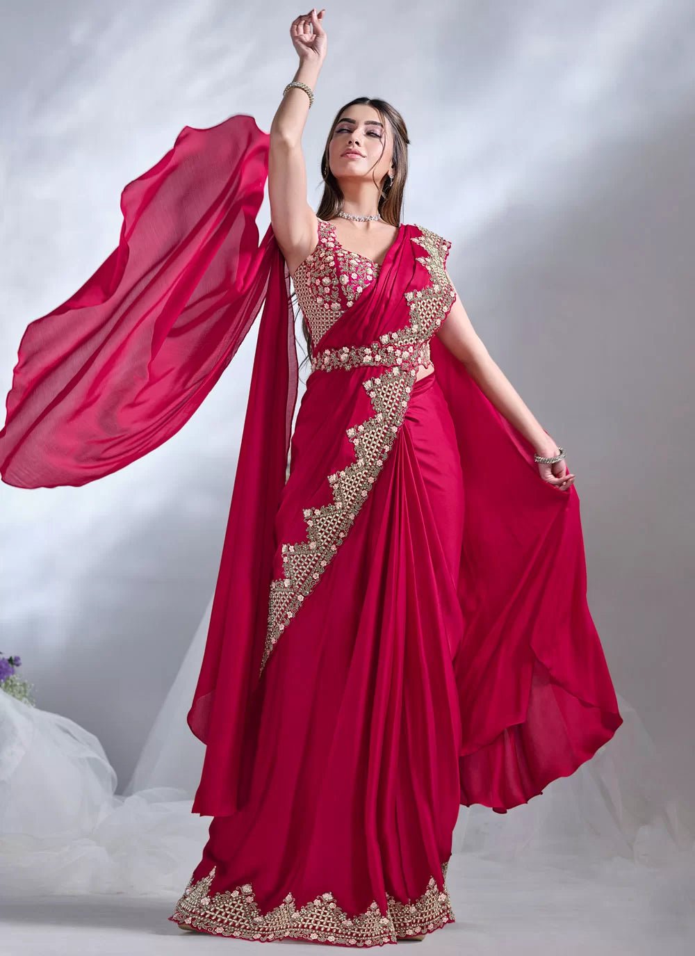 Breath Taking Rani Red MHSA - Indian Dress House 786