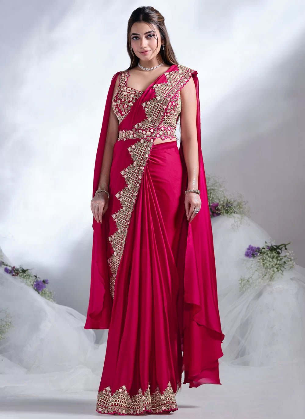 Breath Taking Rani Red MHSA - Indian Dress House 786