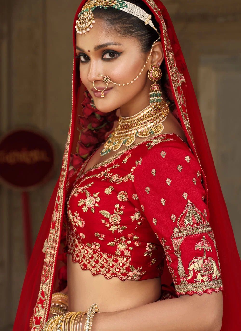 Breath Taking Red ABCL - Indian Dress House 786