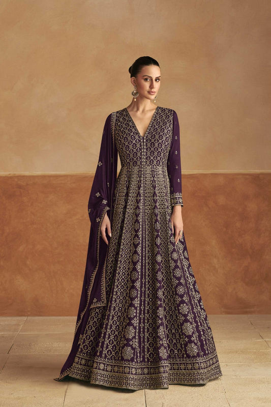 Breath Taking Wine Purple FB GKN - Indian Dress House 786