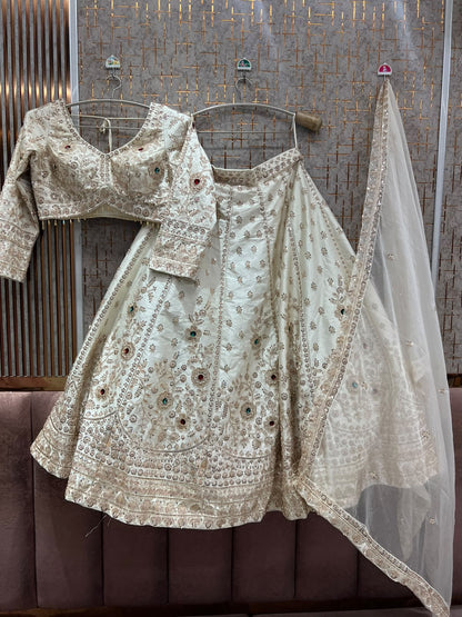 Breathtaking Silky Emb Floral DL - Indian Dress House 786