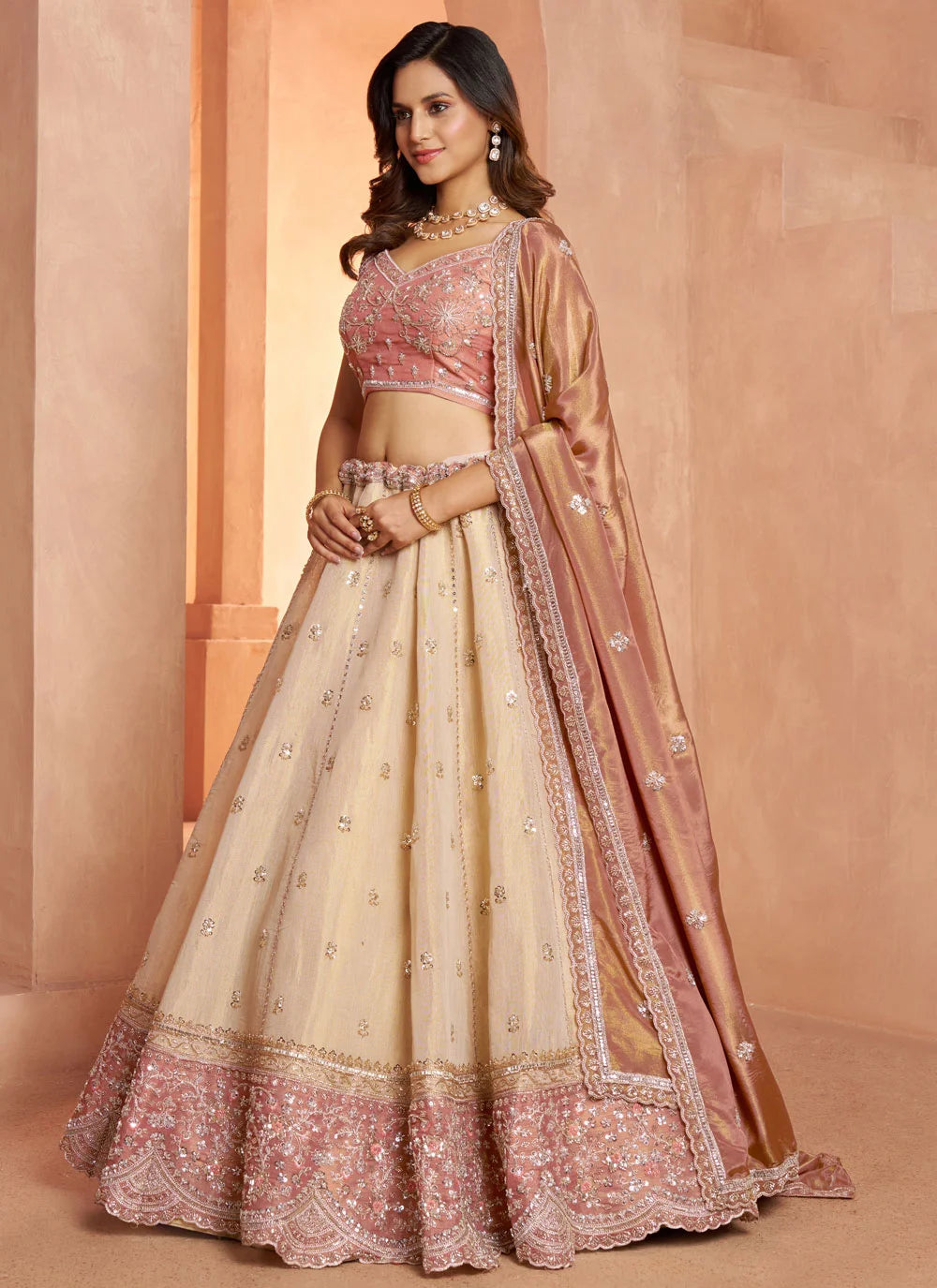 Elegant Pastel Cream & Peach ADL