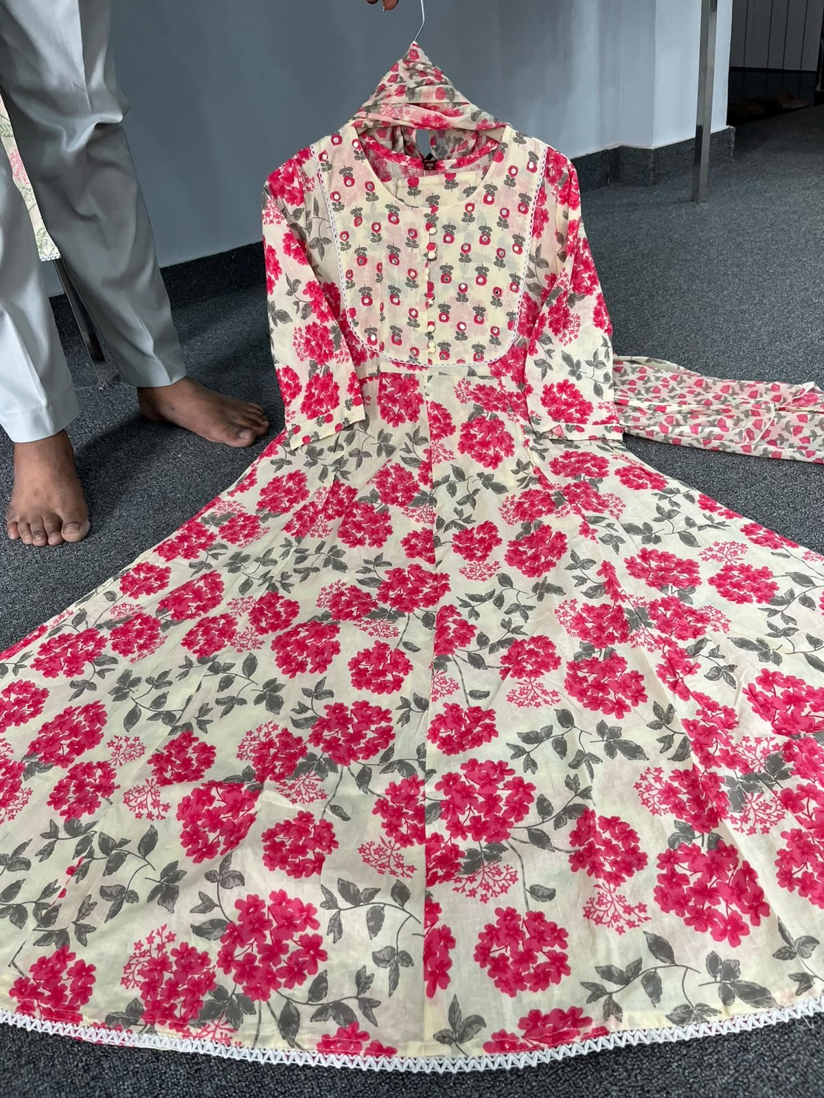 Cute Floral Pink NK FVD - Indian Dress House 786