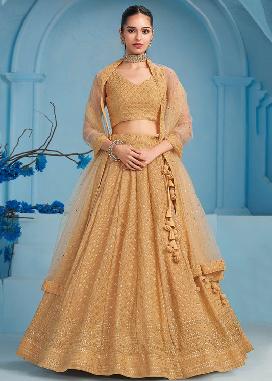 Elegant Beige ZFL - Indian Dress House 786