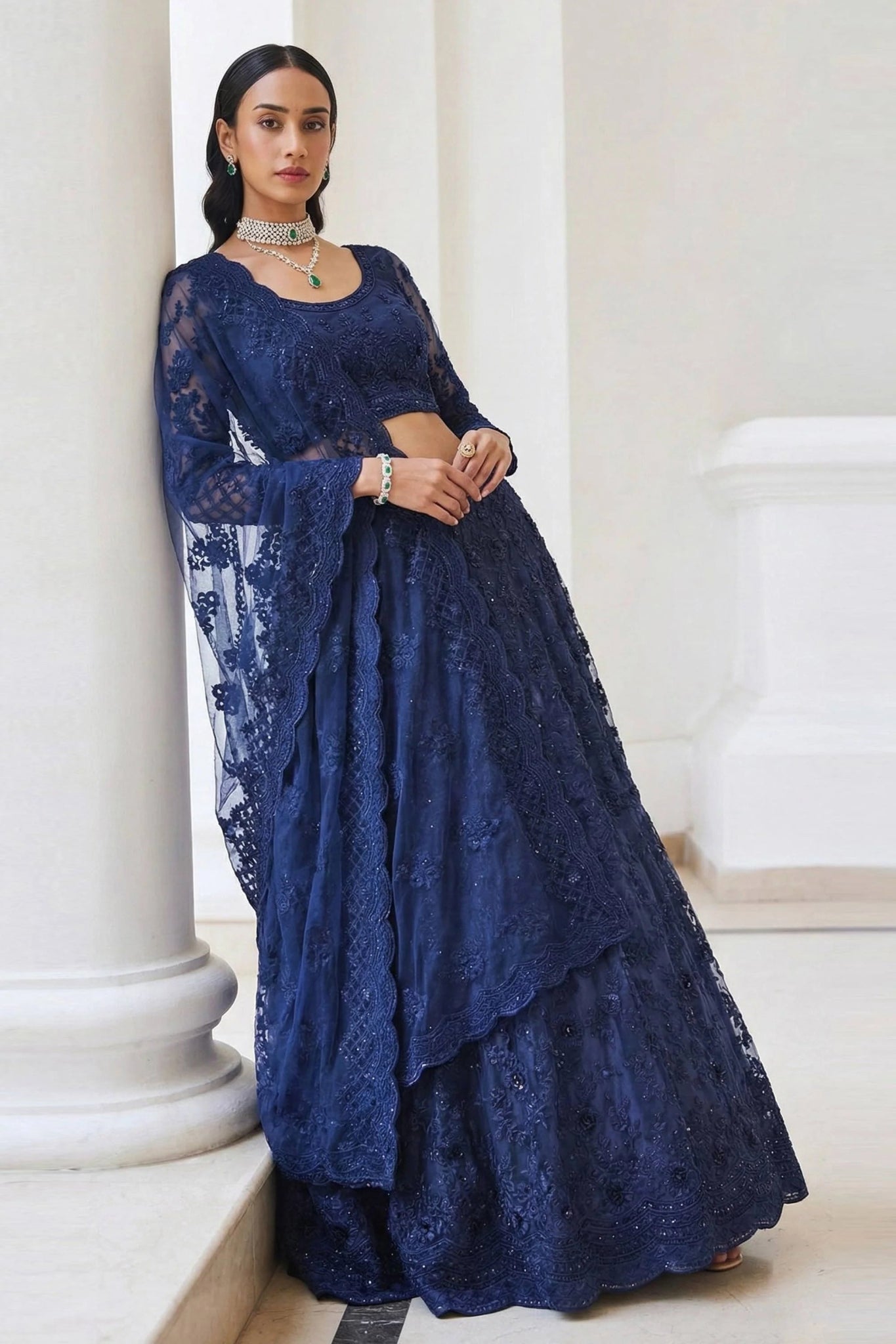 Elegant Blue AZBL - Indian Dress House 786
