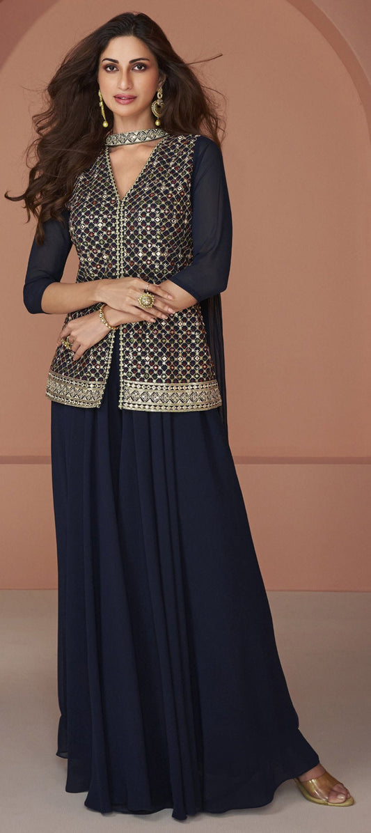 Elegant Blue SYJP - Indian Dress House 786