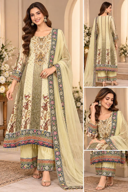 Elegant Cream BHMC - Indian Dress House 786