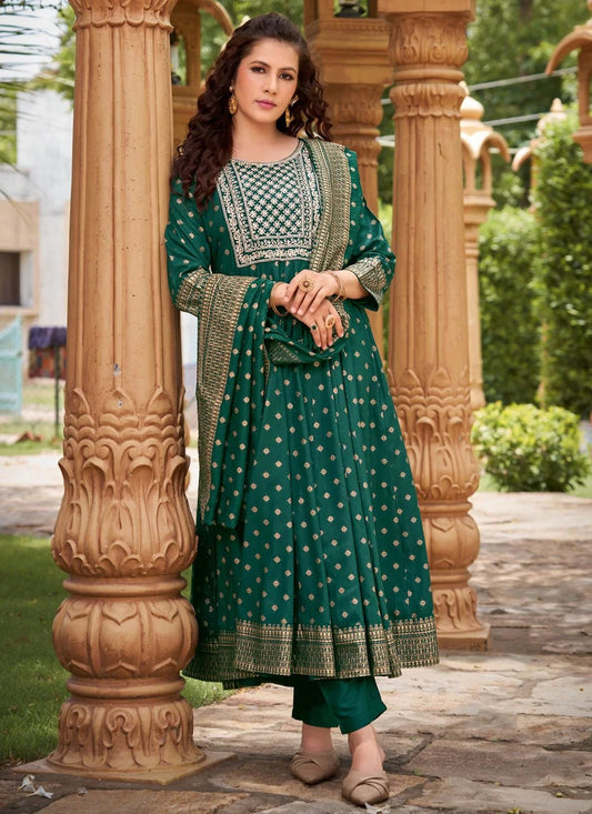 Elegant Green MG 1006 FVD - Indian Dress House 786