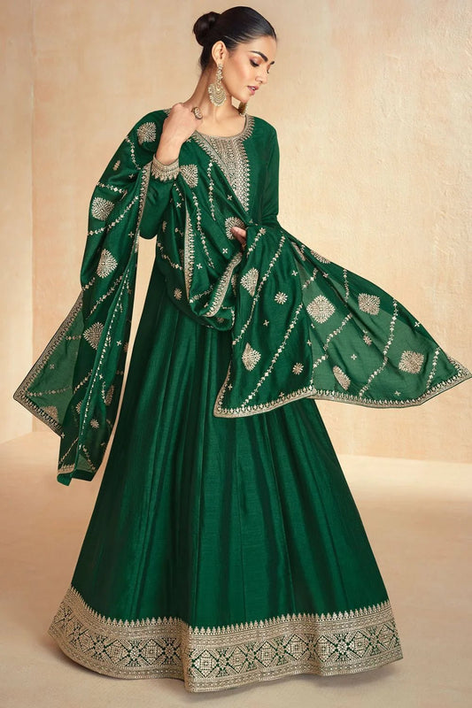 Elegant Green S ATG - Indian Dress House 786