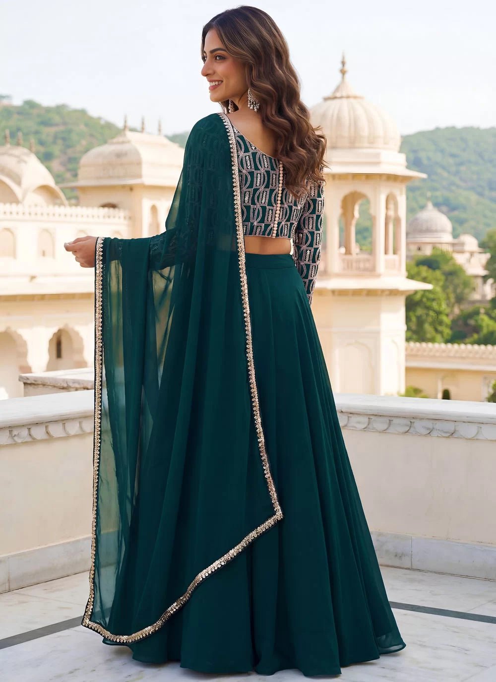 Elegant Green ZGL - Indian Dress House 786
