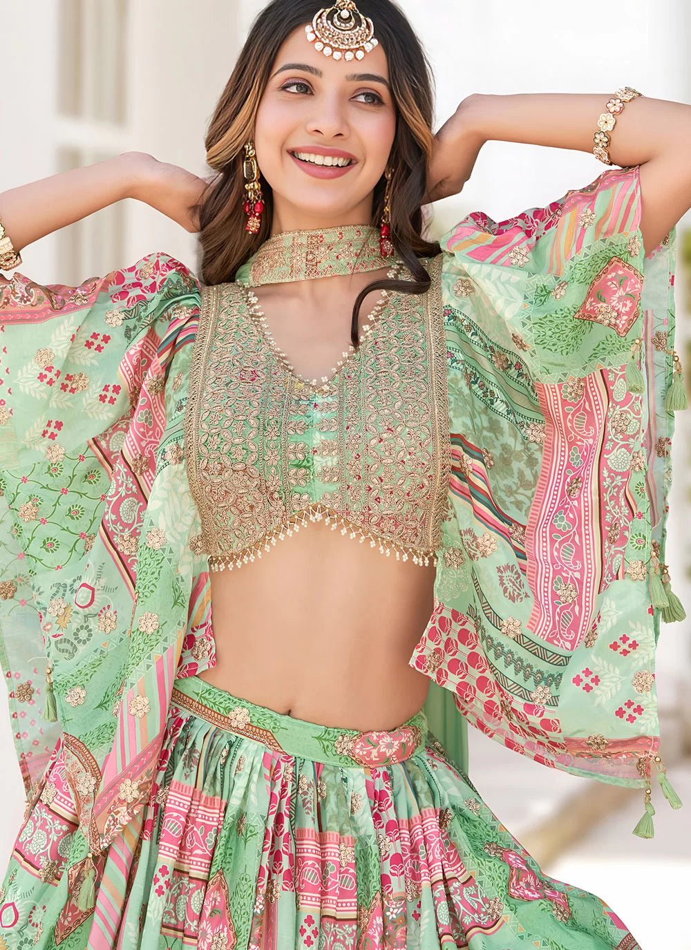 Elegant Green ZQL - Indian Dress House 786