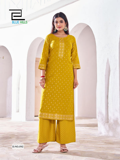 Elegant Haldi Yellow BHR 1502 FVD - Indian Dress House 786