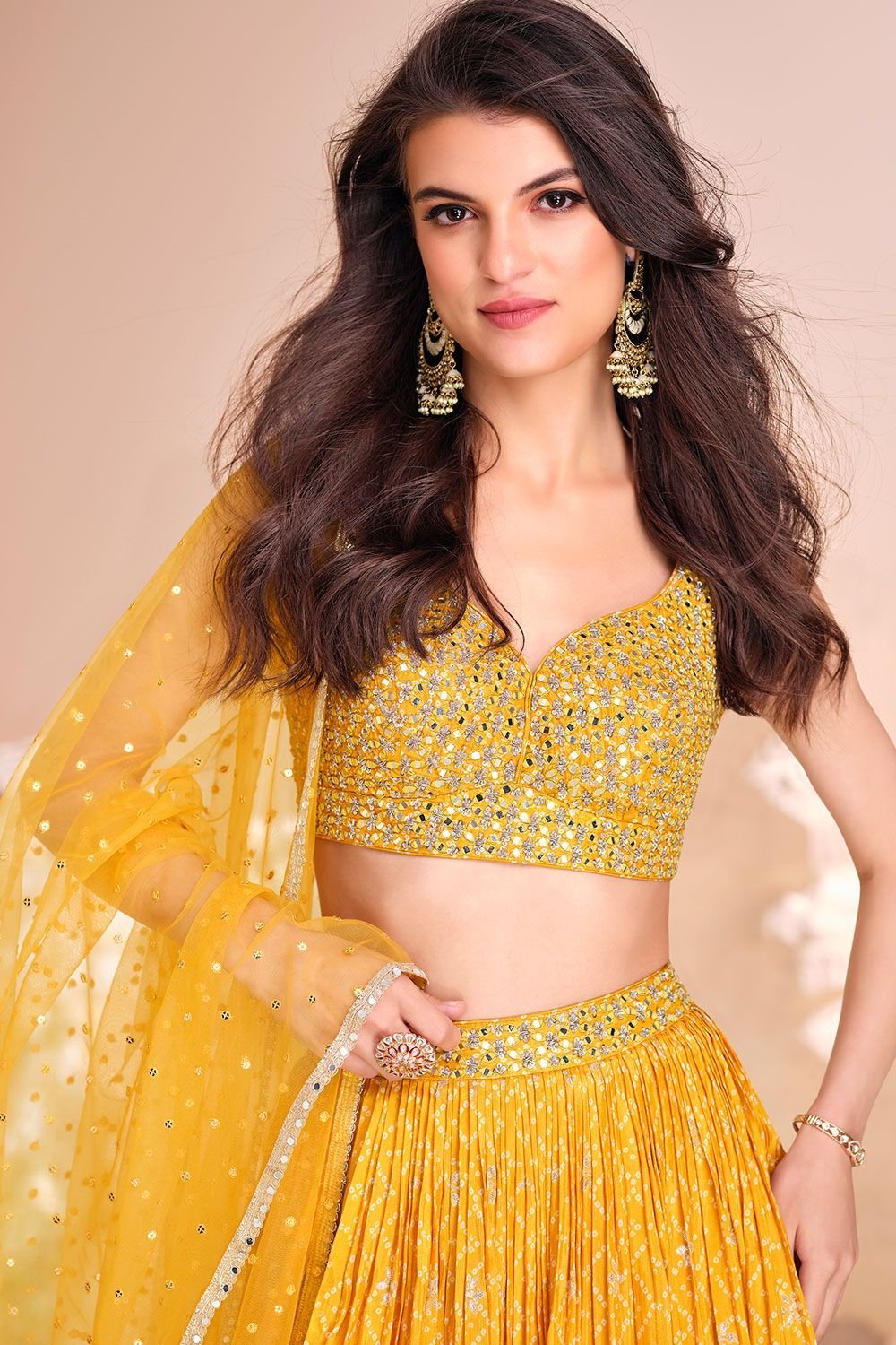 Elegant Haldi Yellow SSWL - Indian Dress House 786