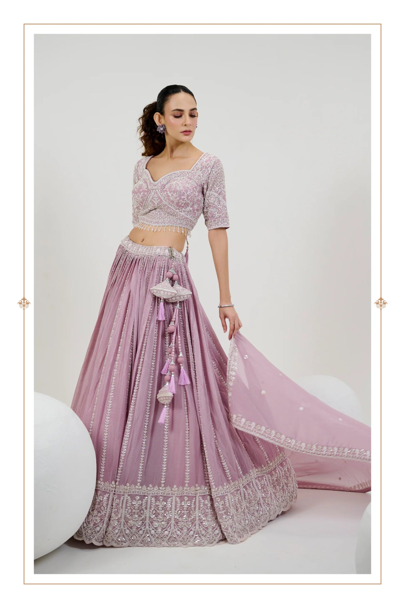 Elegant Lavender 1067 NWDL - Indian Dress House 786