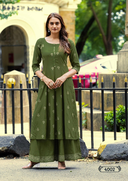 Elegant Mendhi Green MT 4002 FVD - Indian Dress House 786