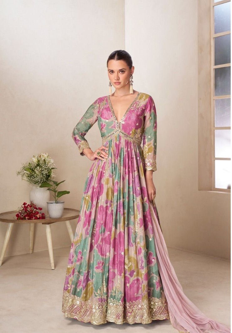 Elegant Multi Color GRGS - Indian Dress House 786