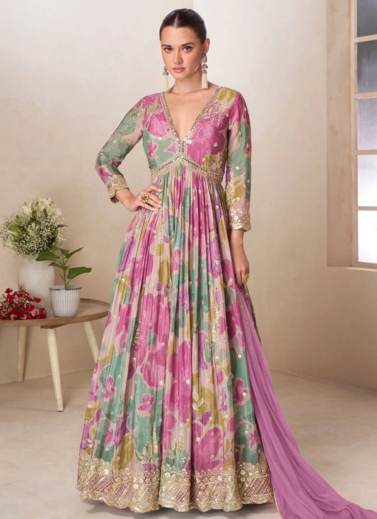 Elegant Multi Color GRGS - Indian Dress House 786