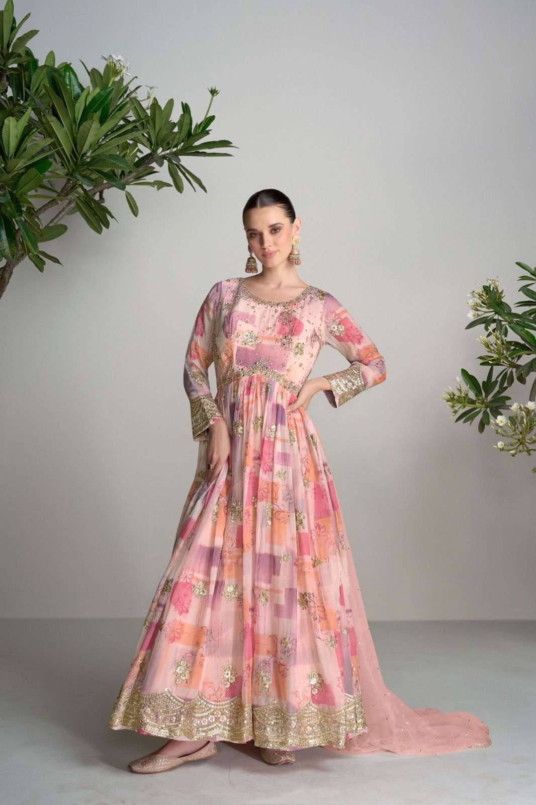 Elegant Multi Color Pink GKA - Indian Dress House 786