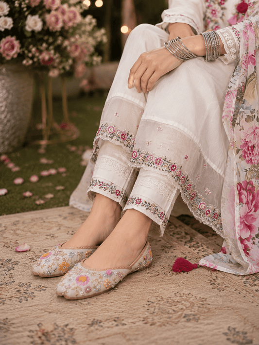 Elegant OFW Multi Color Floral MD 05 Jutti - Indian Dress House 786