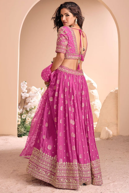 Elegant Onlion Pink Floral SSWL - Indian Dress House 786