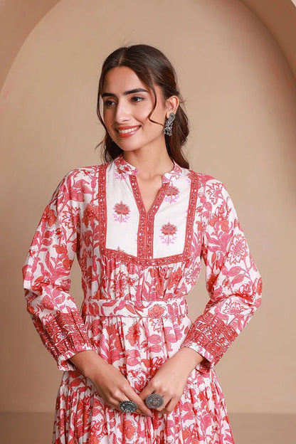 Elegant Pink Floral GC MSK - Indian Dress House 786