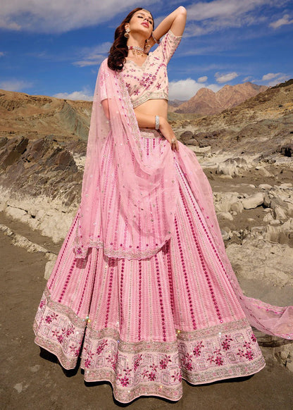 Elegant Pink Floral MNL - Indian Dress House 786