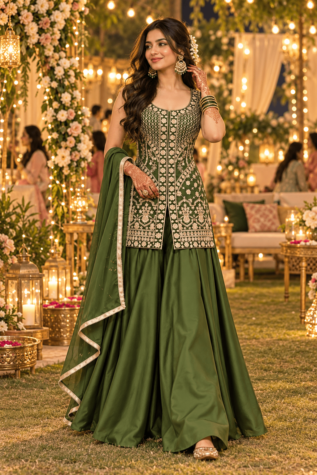 Elegant Plazzo Sleeveless DPL - Indian Dress House 786