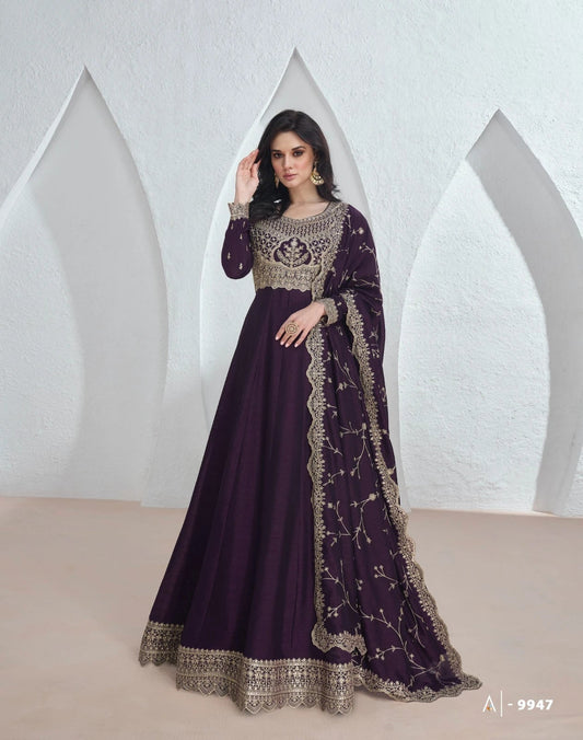 Elegant Purple ASJ - Indian Dress House 786