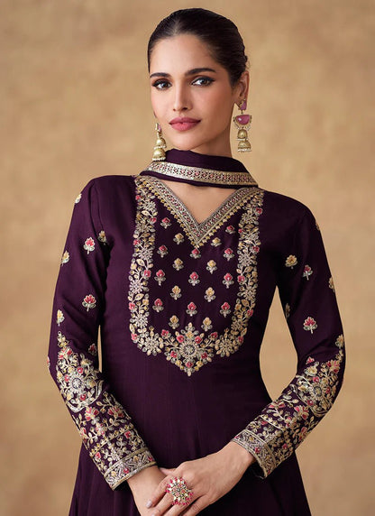 Elegant Purple ASWG - Indian Dress House 786