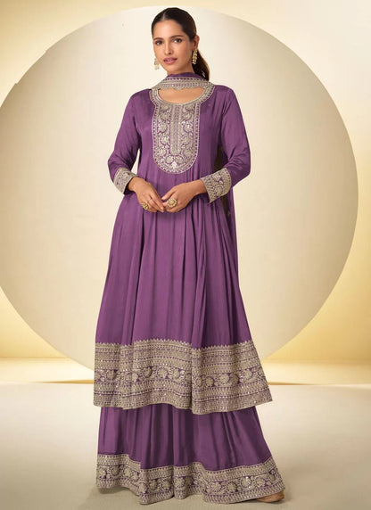 Elegant Purple GKNP - Indian Dress House 786