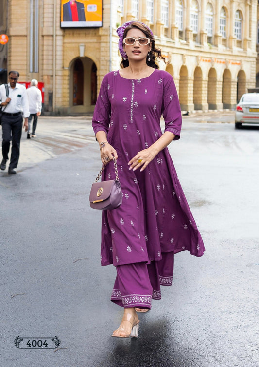 Elegant Purple MT 4004 FVD - Indian Dress House 786
