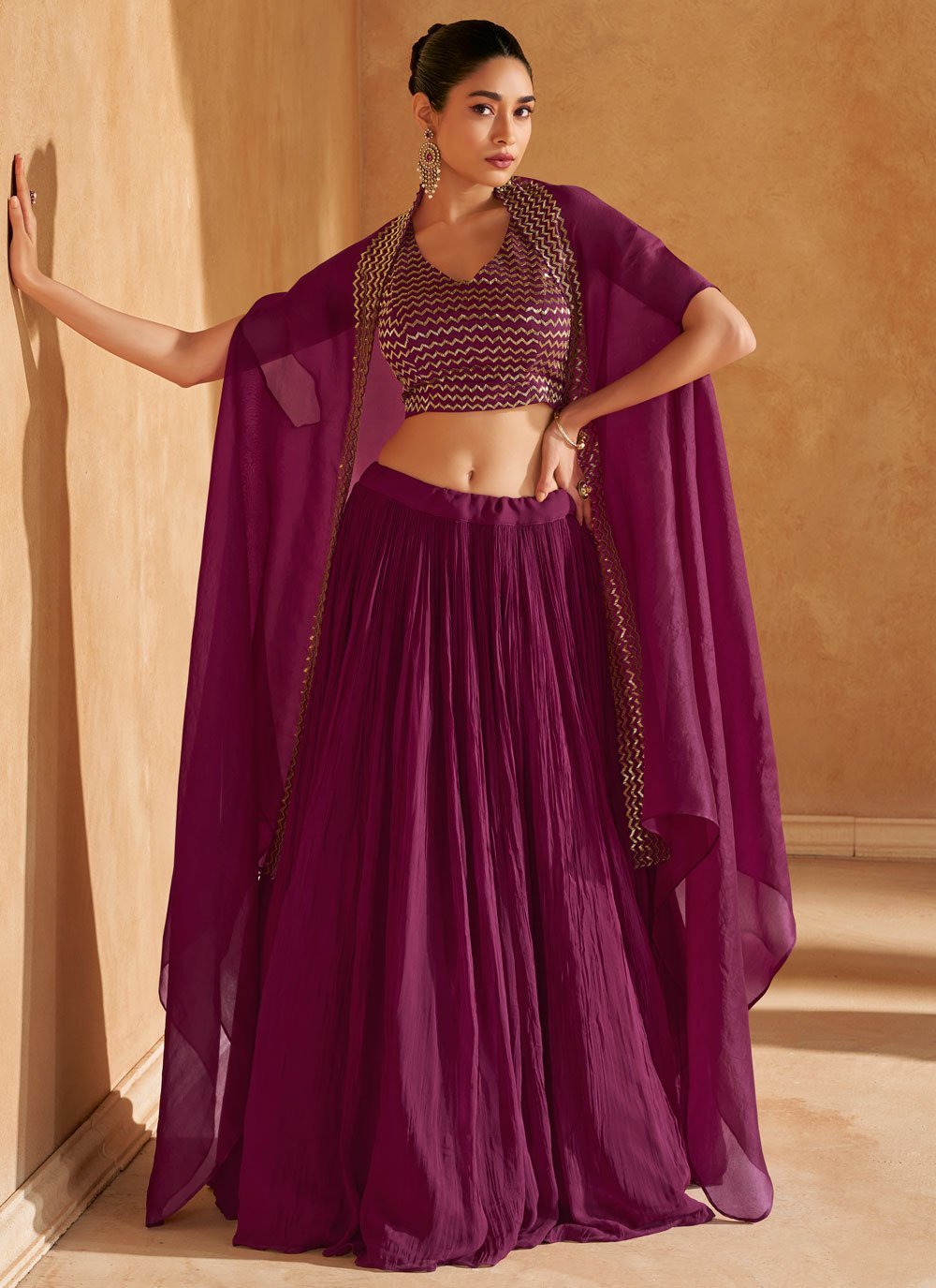 Elegant Purple SYKL - Indian Dress House 786