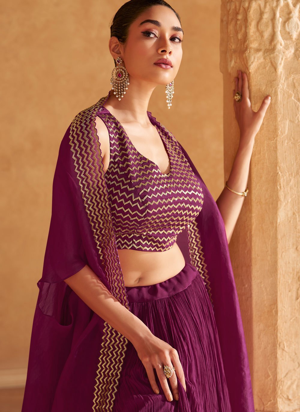 Elegant Purple SYKL - Indian Dress House 786