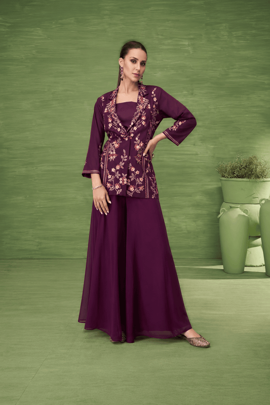 Elegant Purple VMKP - Indian Dress House 786