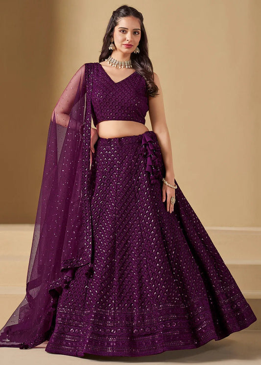 Elegant Purple ZFL - Indian Dress House 786