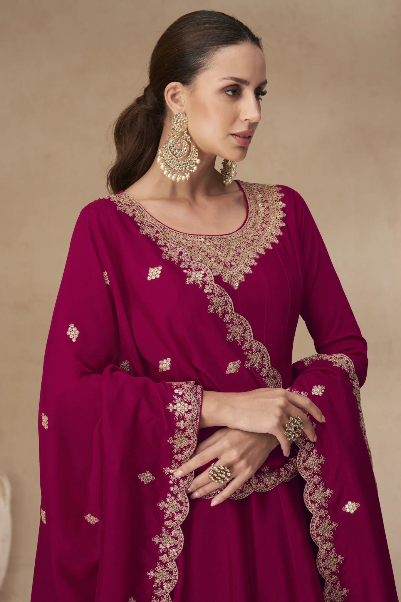 Elegant Red AAKS - Indian Dress House 786