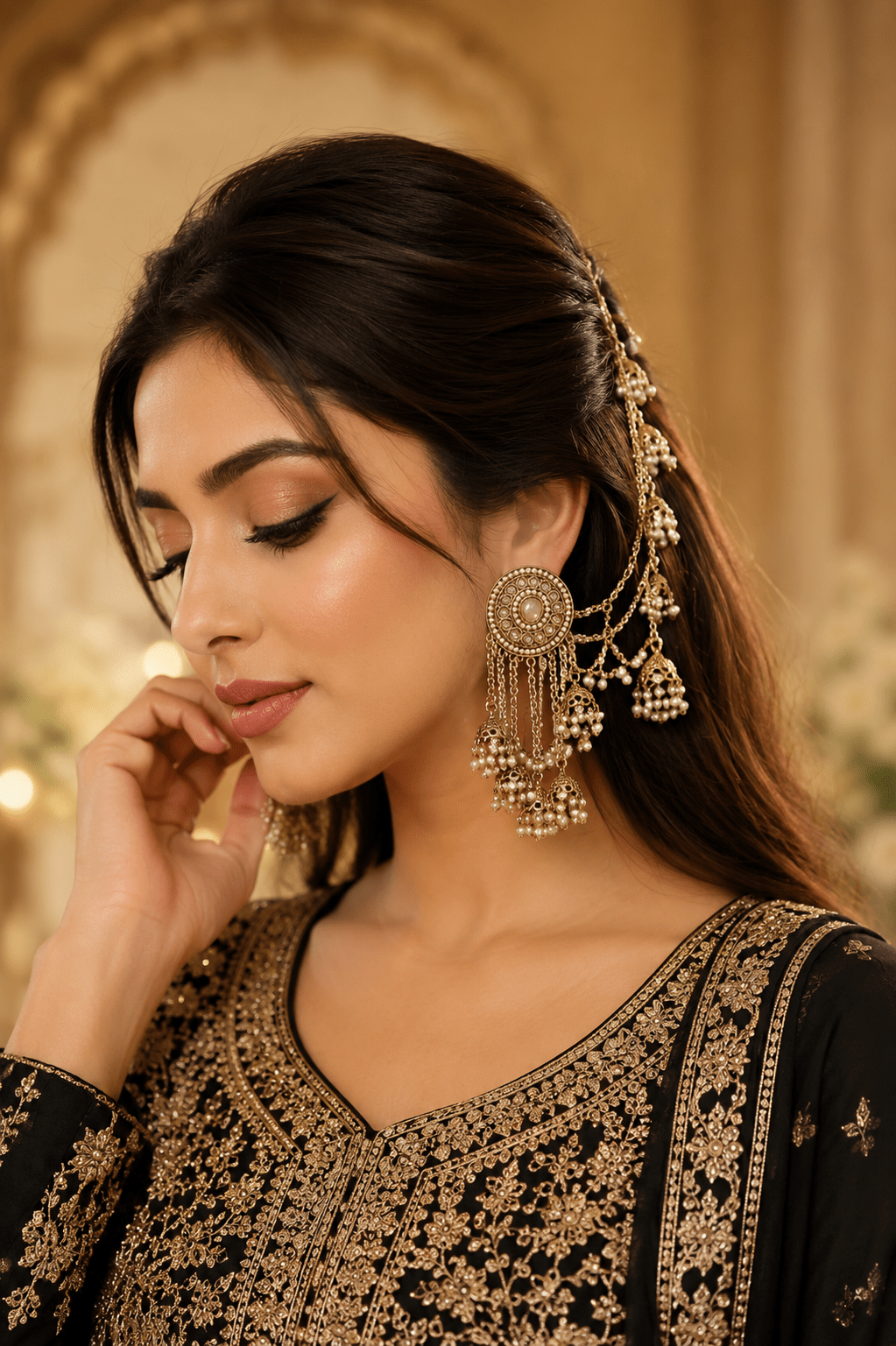 Elegant Round Gold JWY - Indian Dress House 786
