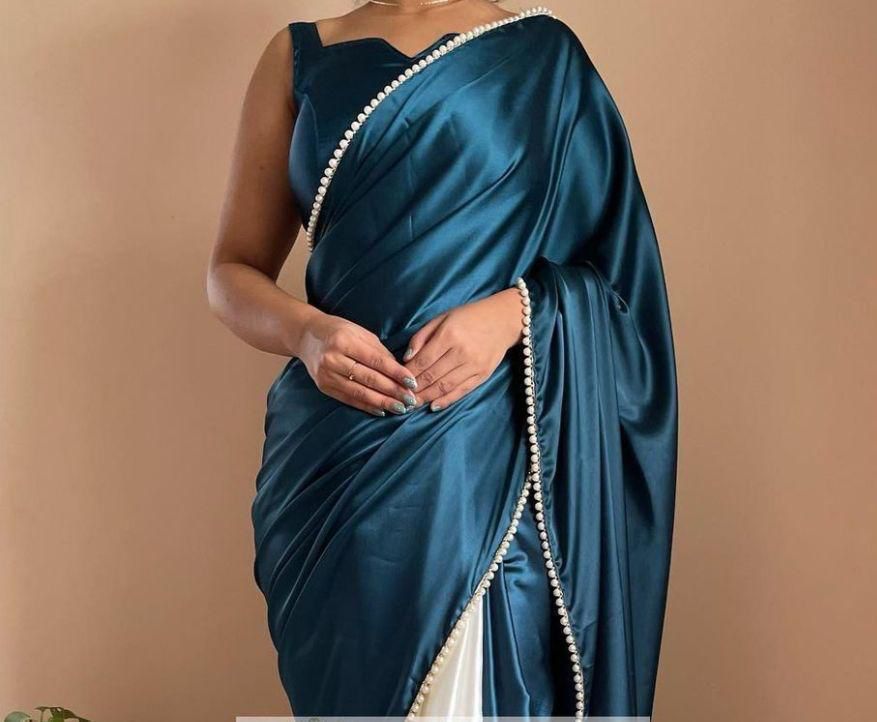 Elegant Simple Solid Saree VAS - Indian Dress House 786