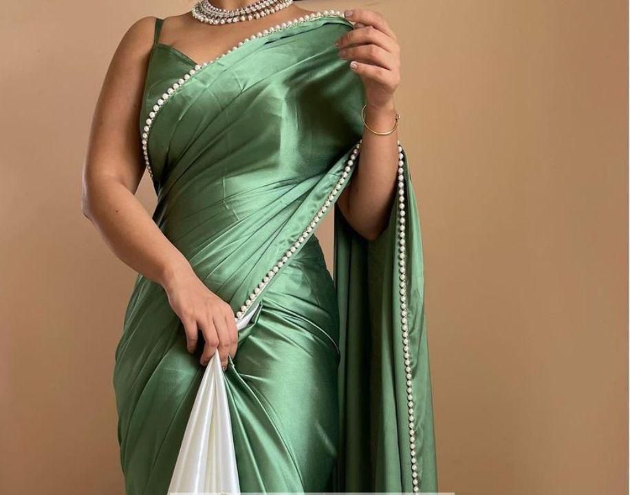 Elegant Simple Solid Saree VAS - Indian Dress House 786