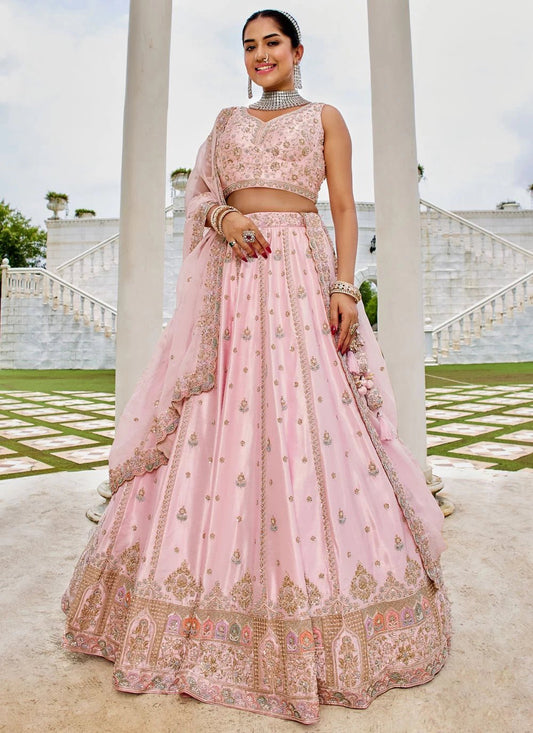 Elegant Soft Pink & Gold CCL - Indian Dress House 786