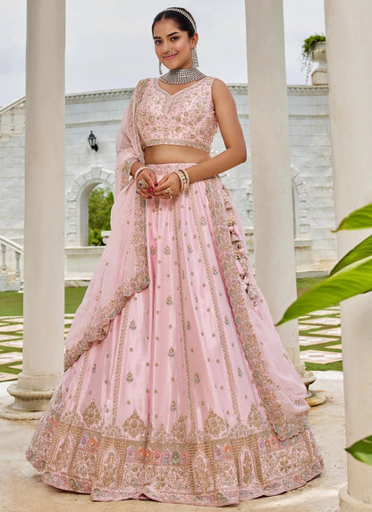 Elegant Soft Pink & Gold CCL - Indian Dress House 786